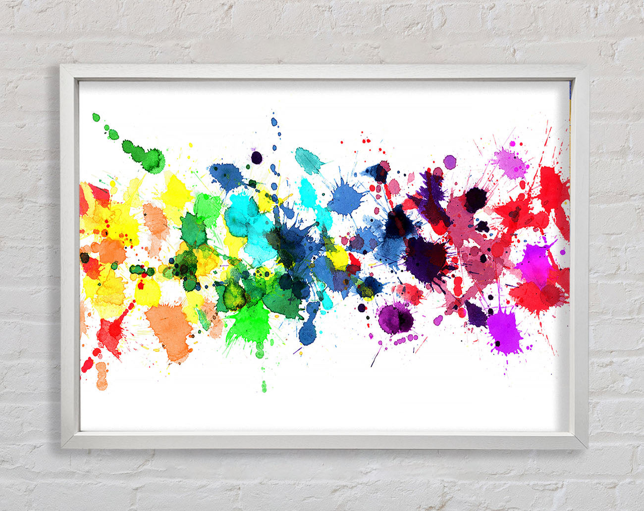 Colour Raindrops Framed Wall Art