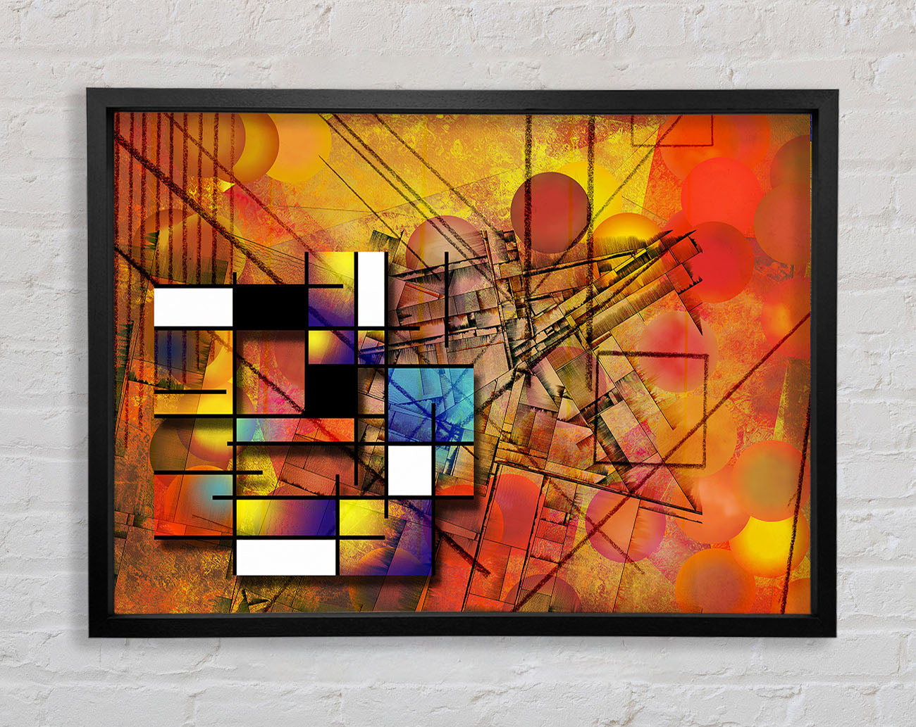 Cubism Rainbow Framed Wall Art