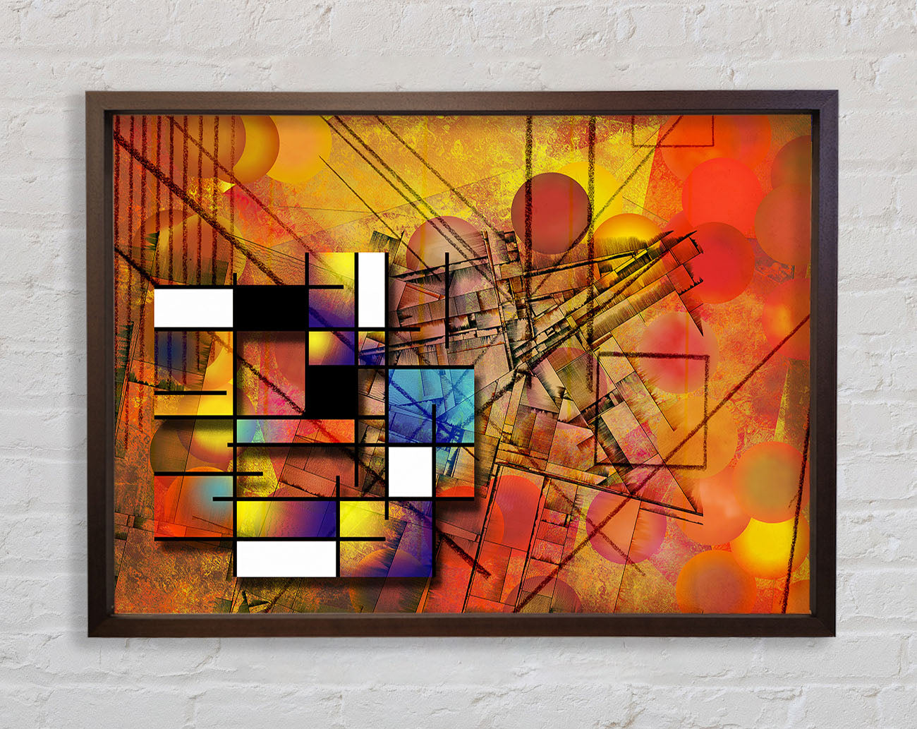 Cubism Rainbow Framed Wall Art