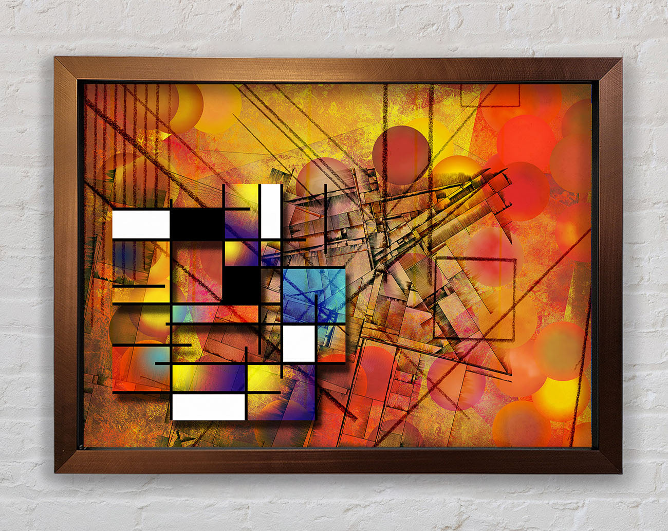 Cubism Rainbow Framed Wall Art
