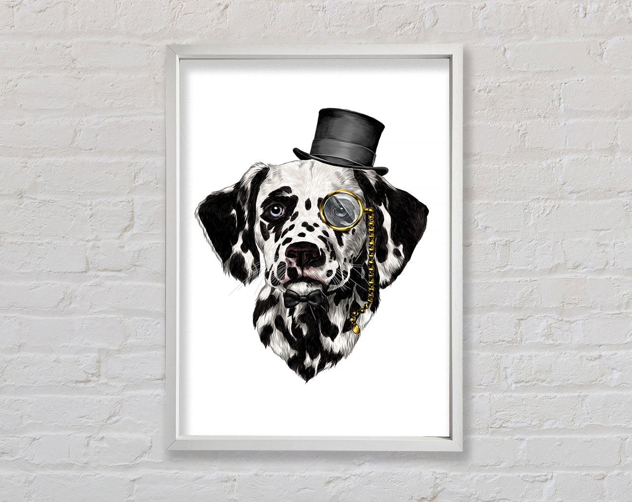 Clever Dalmation Dog Framed Wall Art
