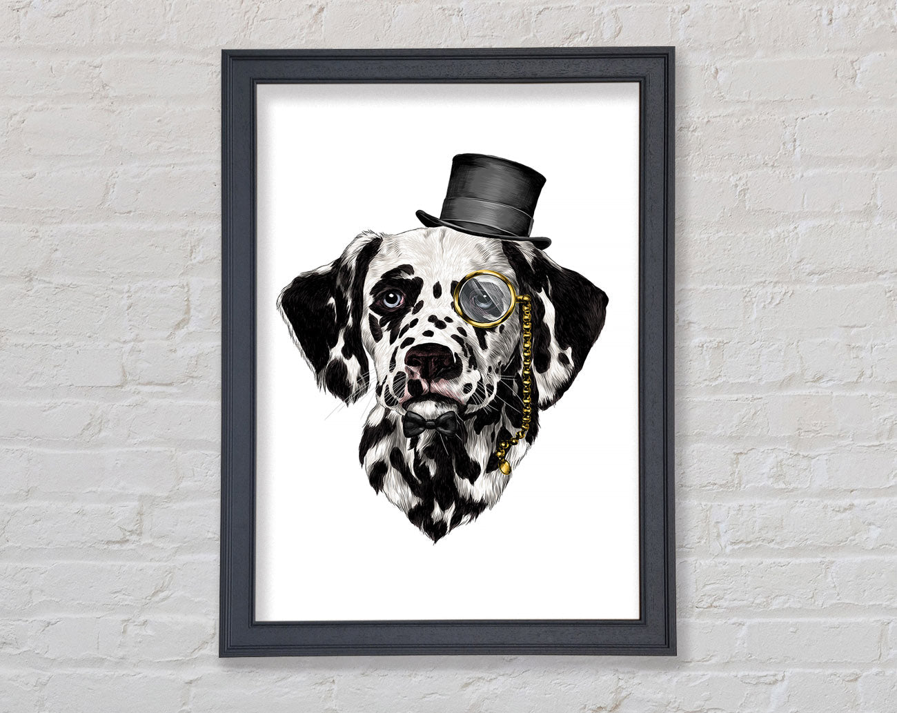 Clever Dalmation Dog Framed Wall Art
