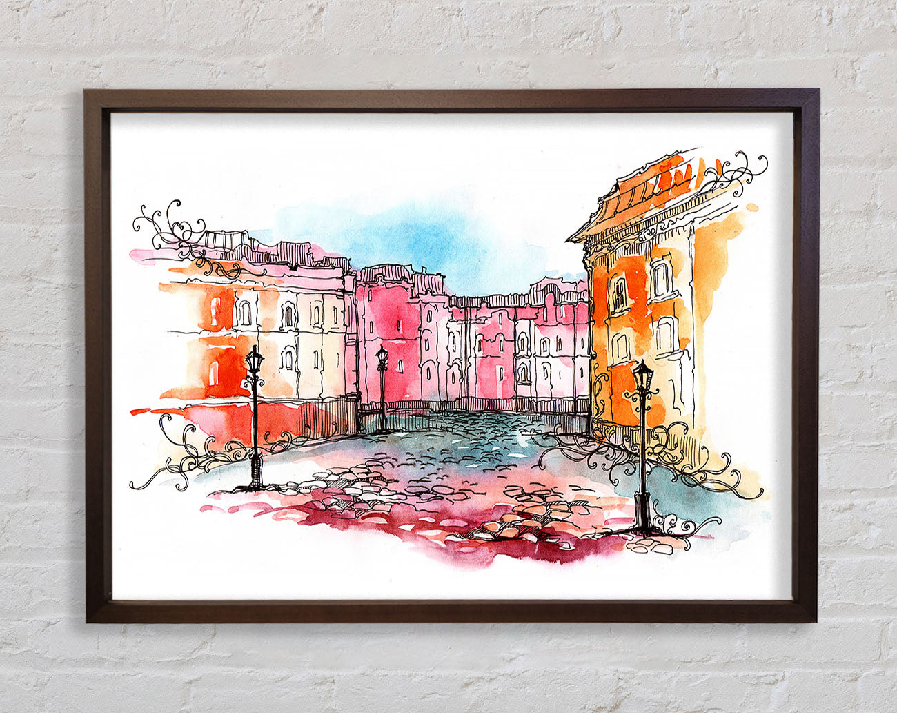 Cobbled Streets 1 Framed Wall Art