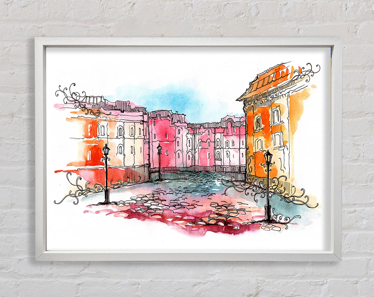 Cobbled Streets 1 Framed Wall Art