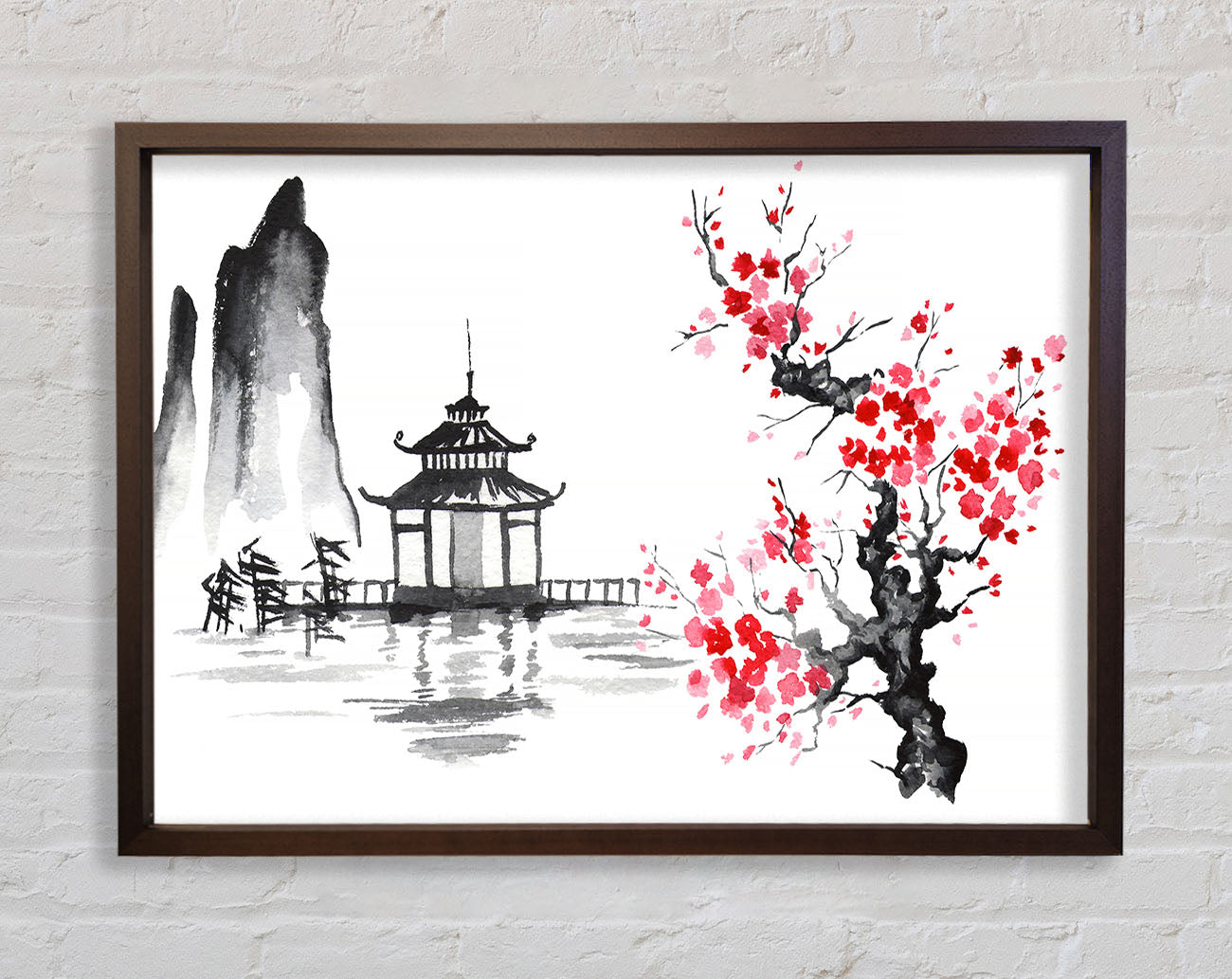 Cherry Blossom Monument Framed Wall Art