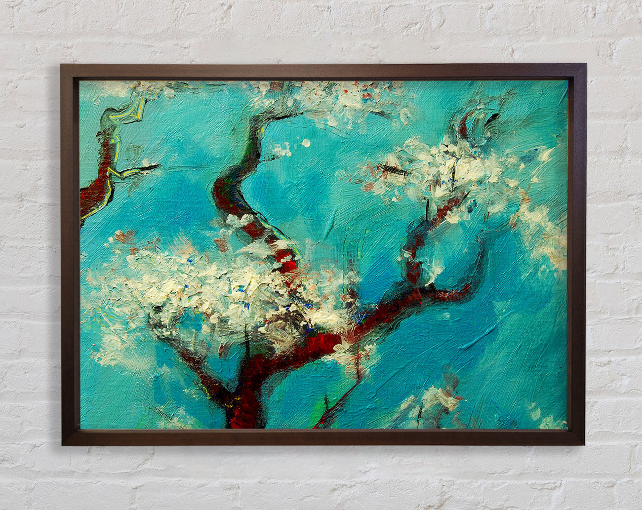 Cherry Blossom Blues Framed Wall Art