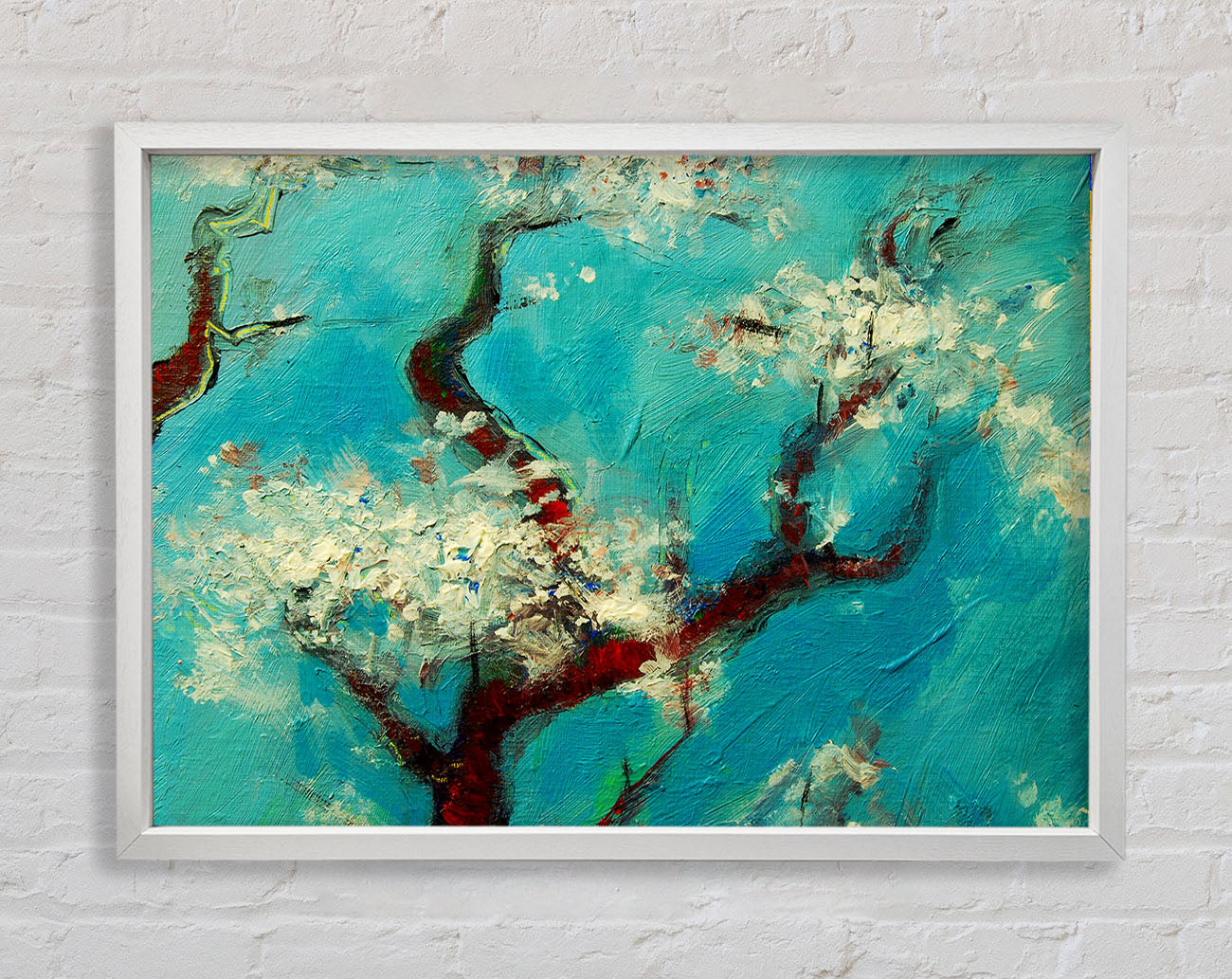 Cherry Blossom Blues Framed Wall Art