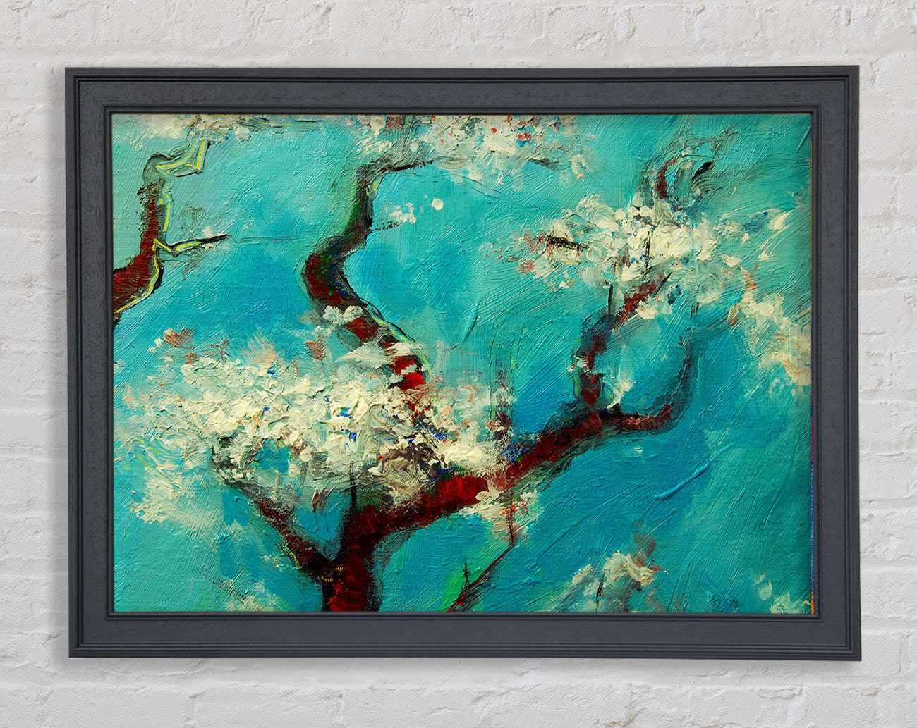 Cherry Blossom Blues Framed Wall Art