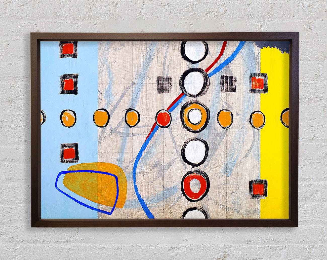 All Circles And Squares Framed Wall Art