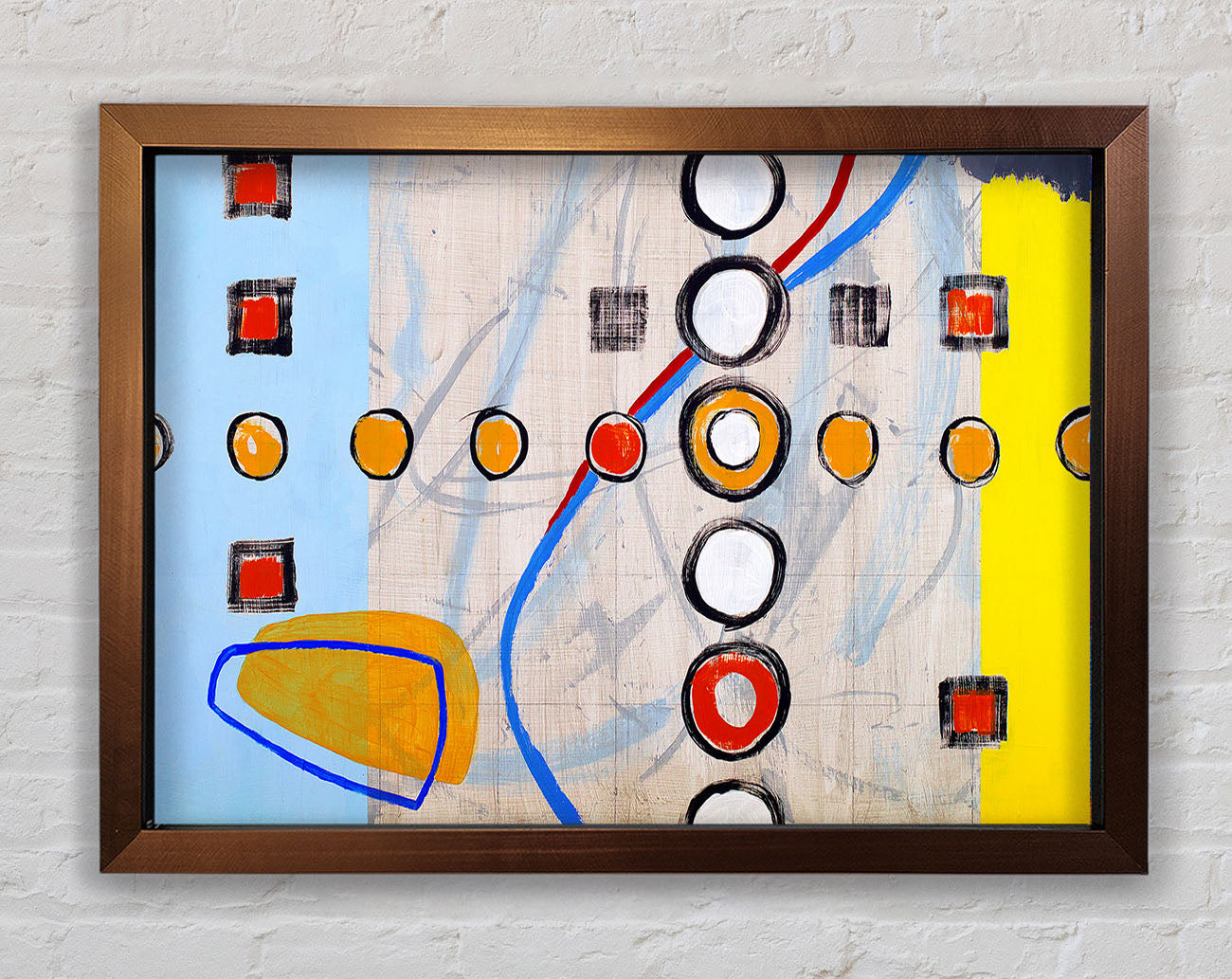 All Circles And Squares Framed Wall Art