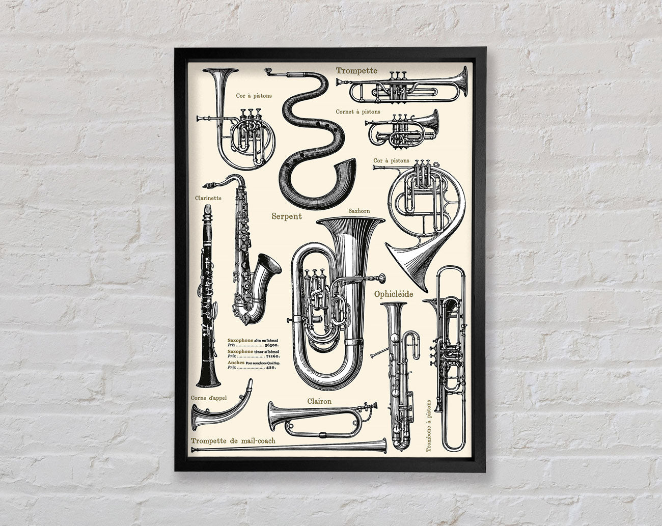 Brass Section Framed Wall Art