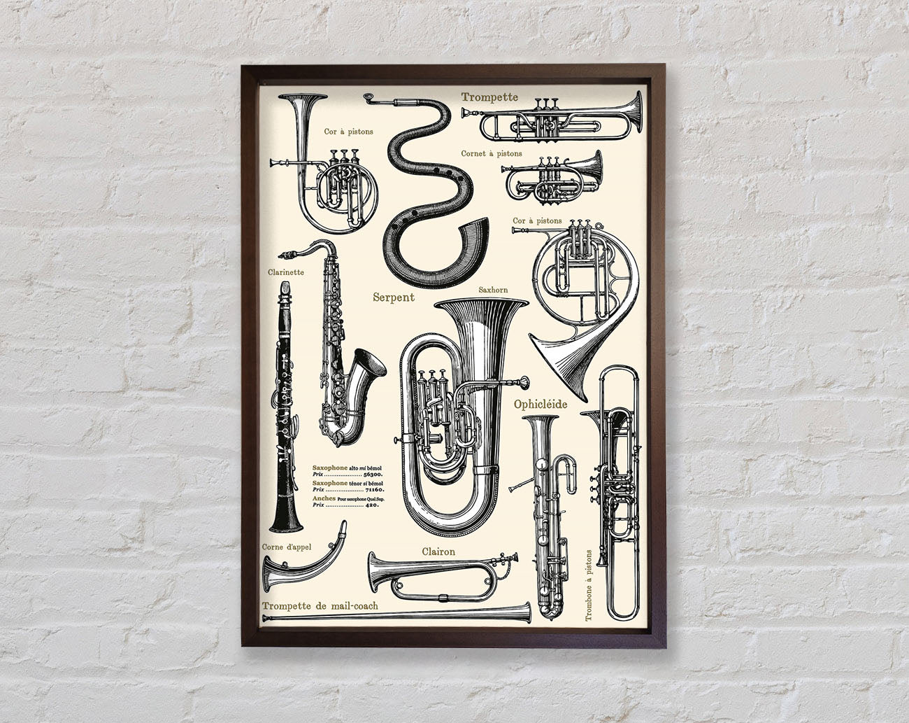 Brass Section Framed Wall Art