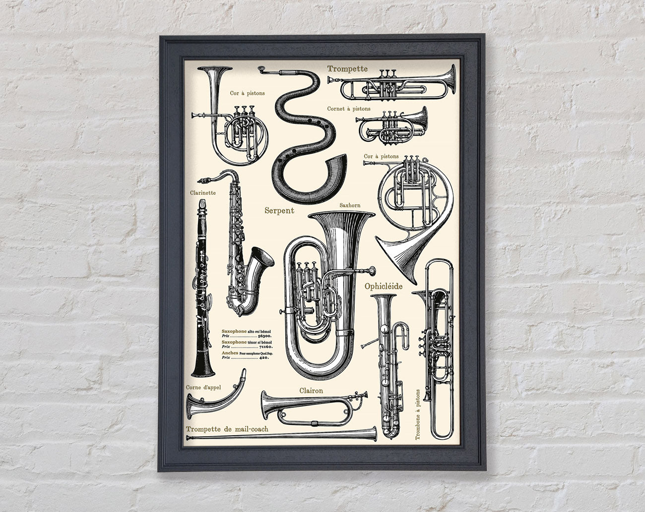 Brass Section Framed Wall Art