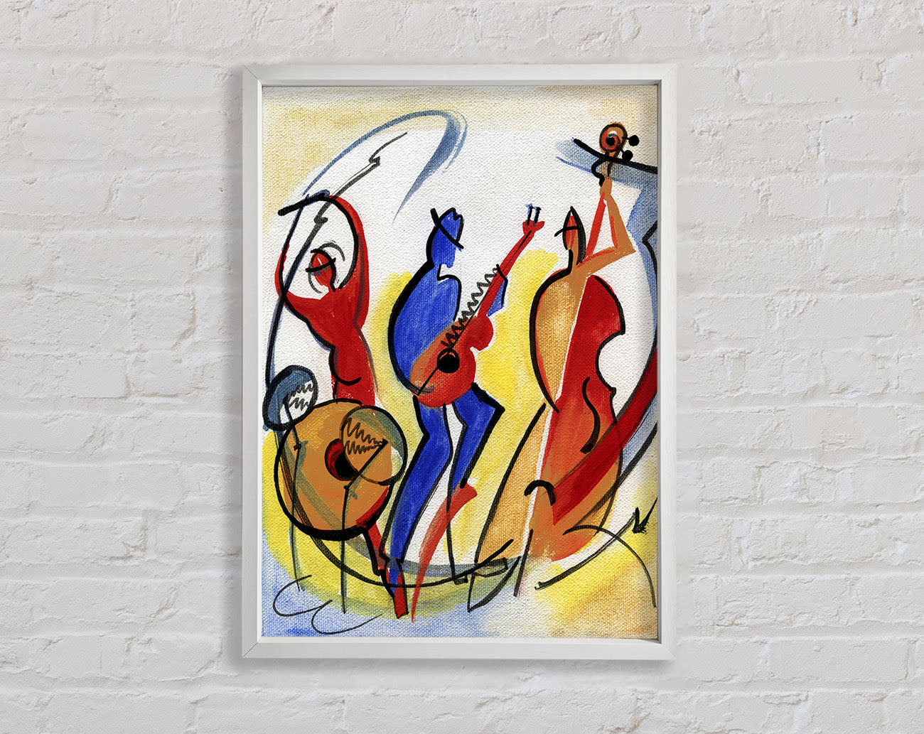 Colourful Band Framed Wall Art