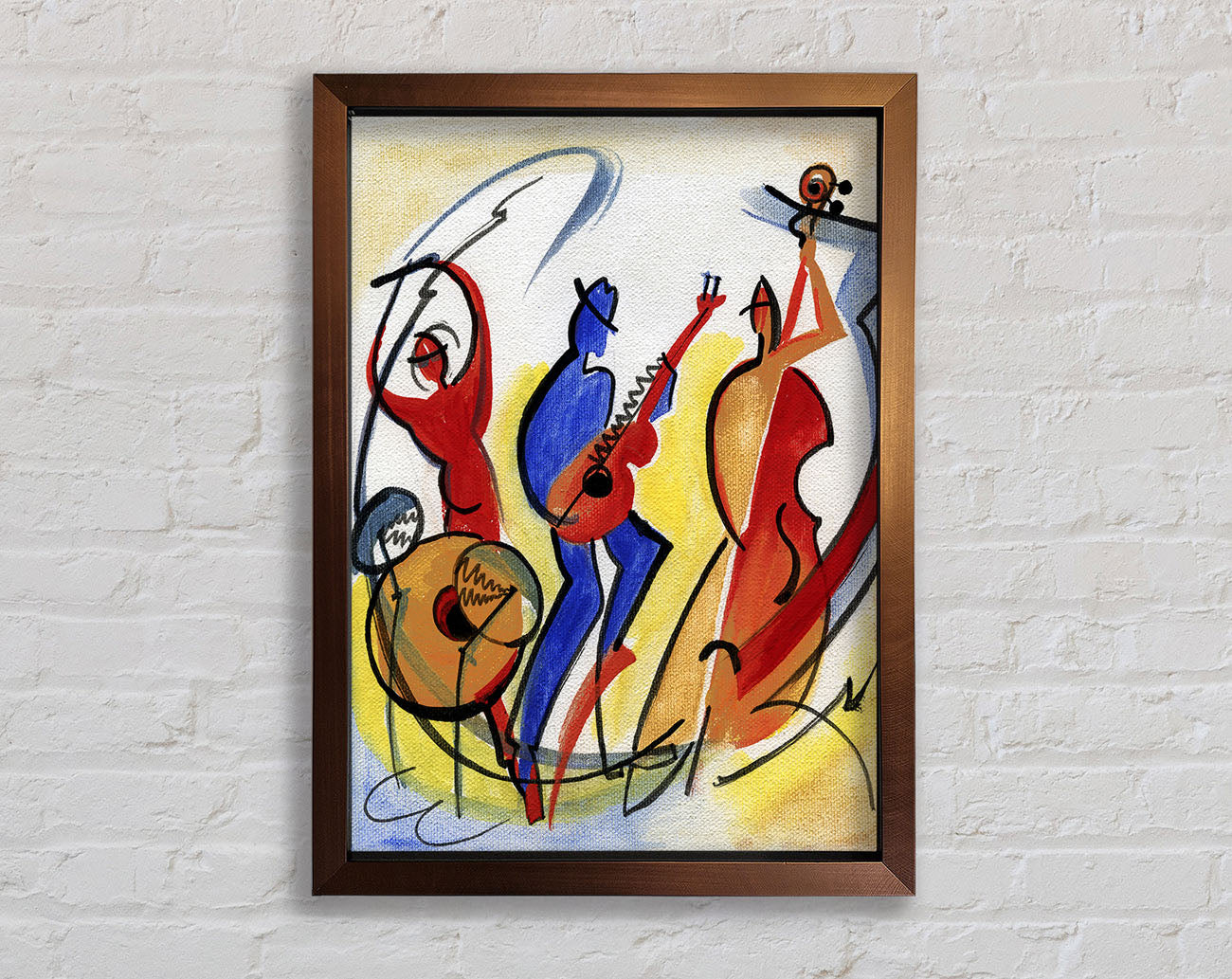 Colourful Band Framed Wall Art