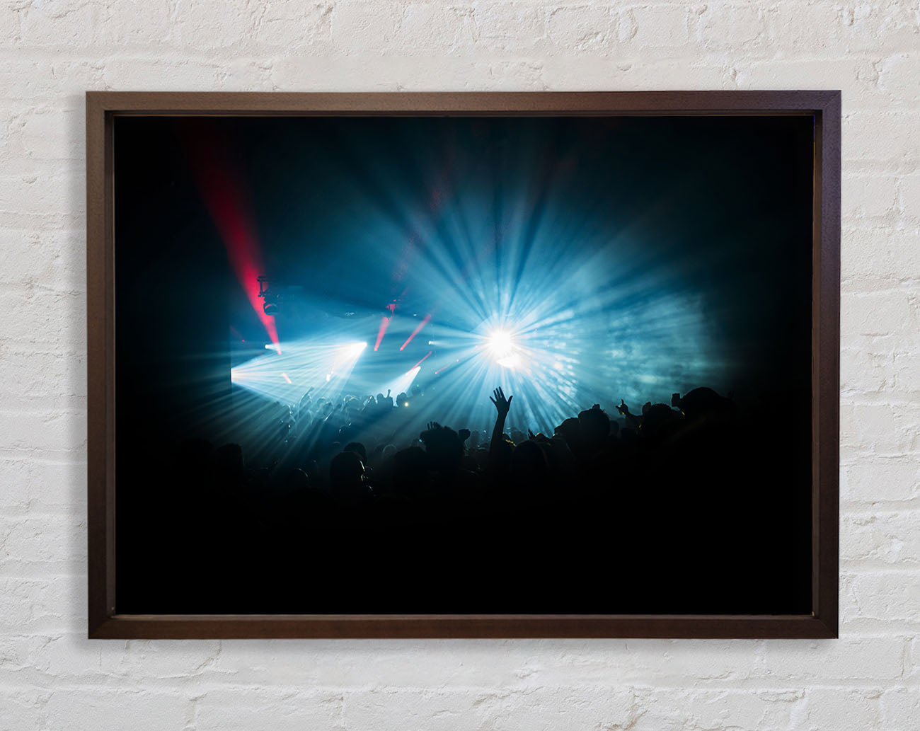 Crowd Lights Framed Wall Art