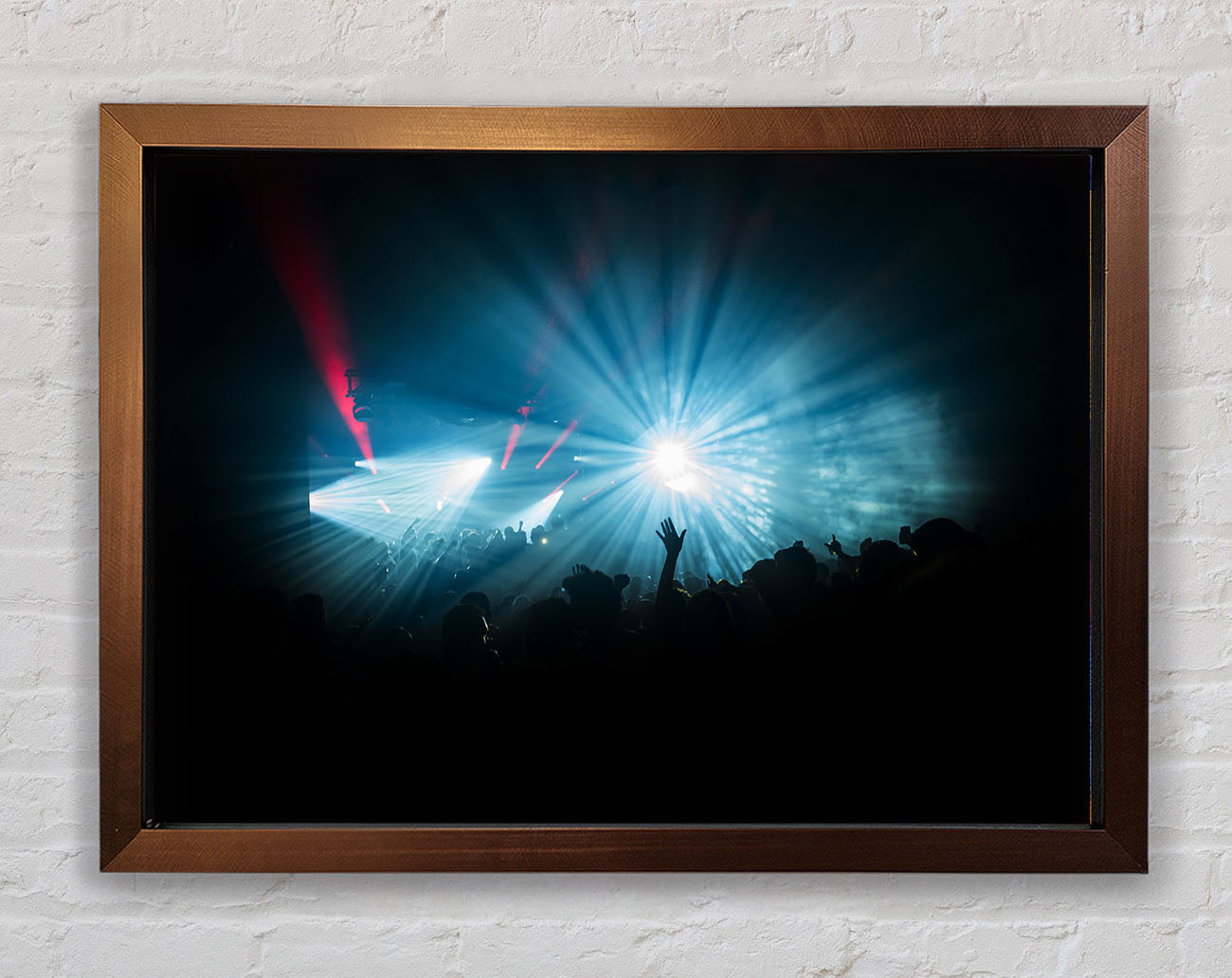 Crowd Lights Framed Wall Art