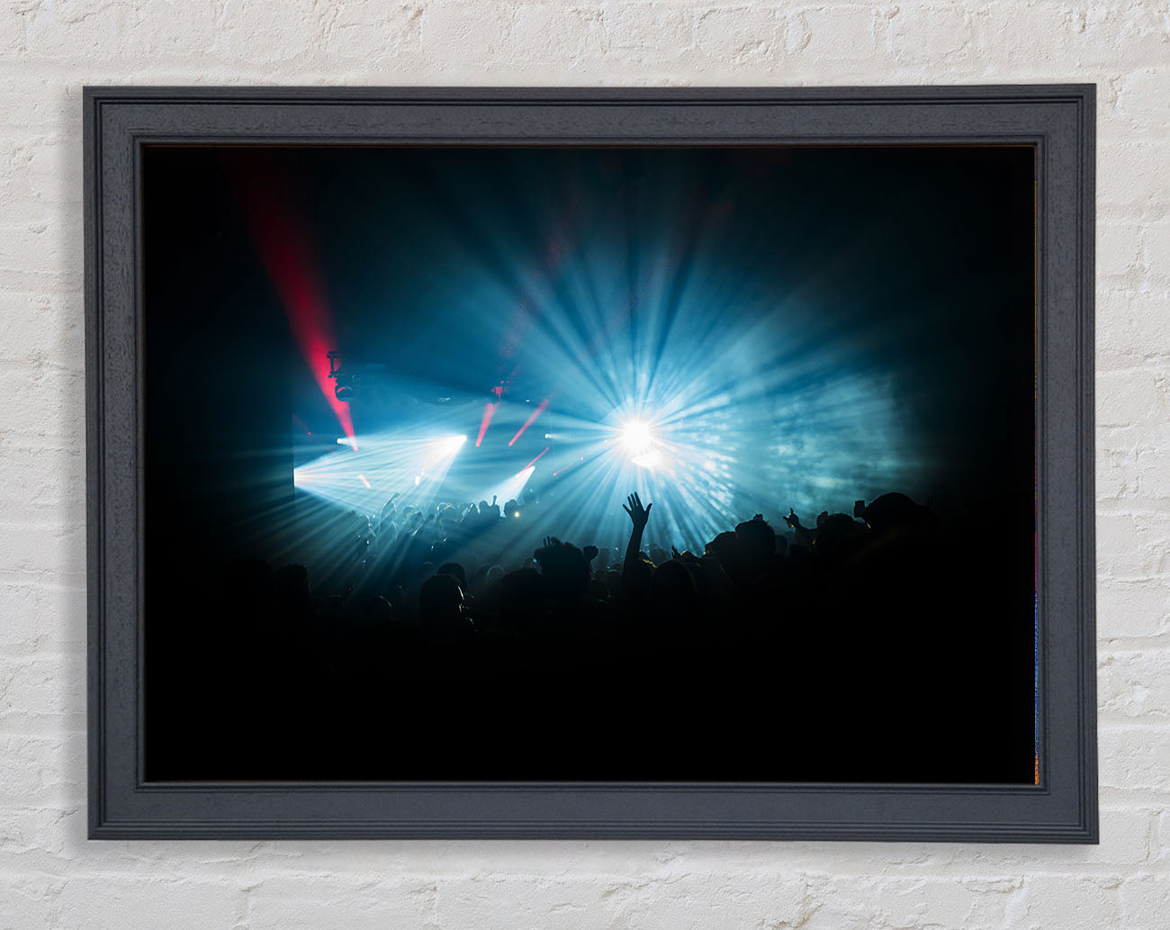 Crowd Lights Framed Wall Art