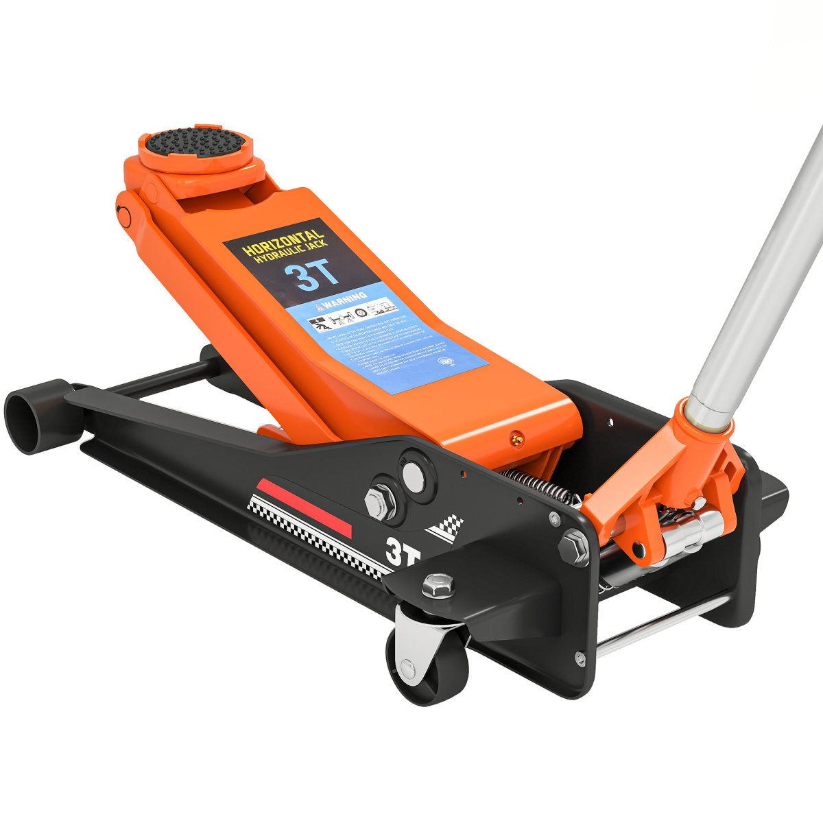 HOMCOM 3 Ton Low Profile Floor Jack, 7.5-50.5 cm Hydraulic Car Trolley Jack
