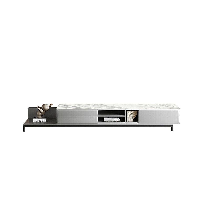 CHI Morden Round Nesting Coffee Table With TV Stand, Black Leg