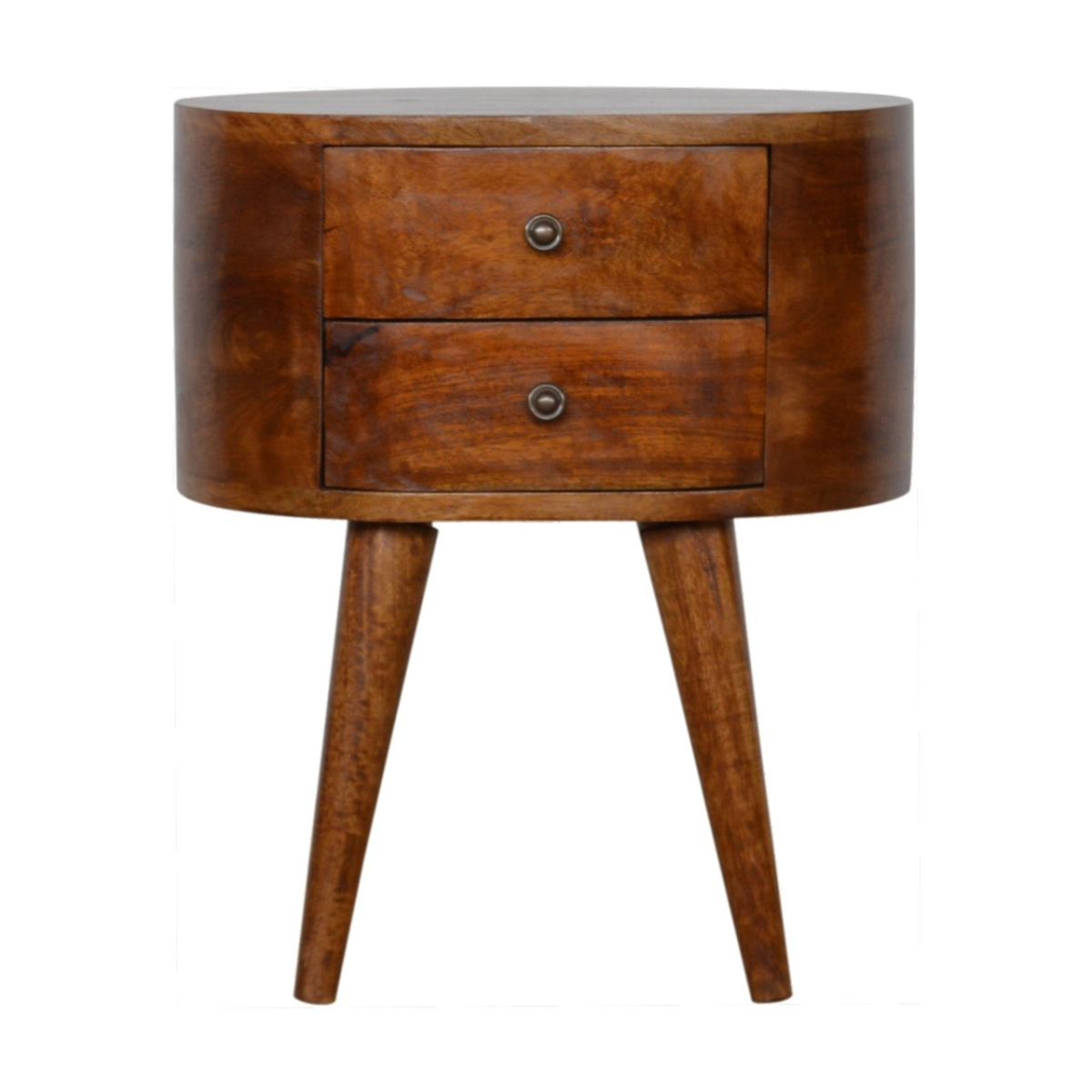 Artisan Furniture Solid Wood Chestnut Rounded Bedside Table