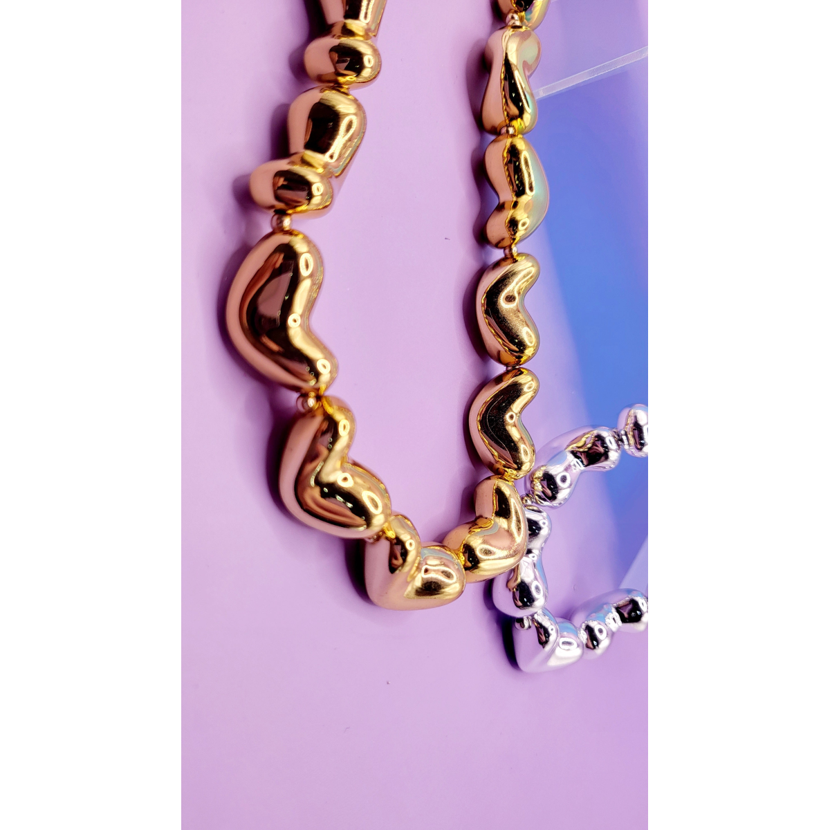 Melted Heart Chain Necklace