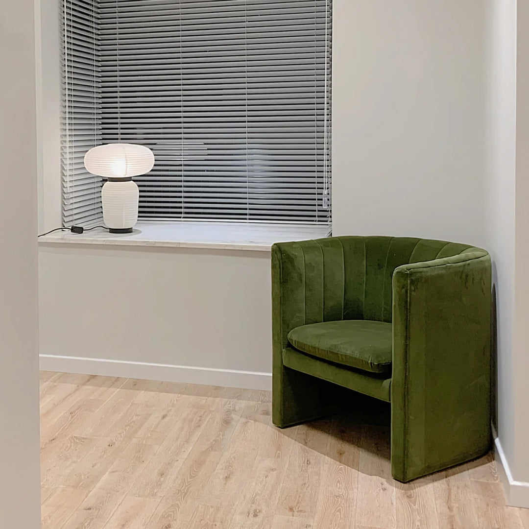 Edwick Armchair, Green Velvet