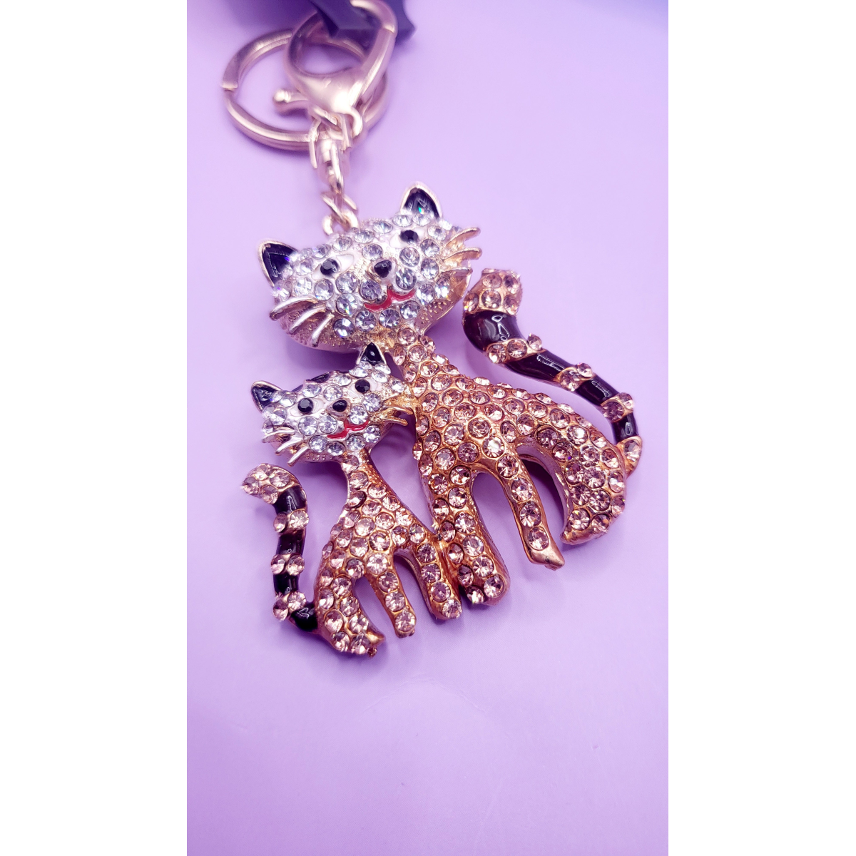 Mummy Cat & Baby Cat Key Ring