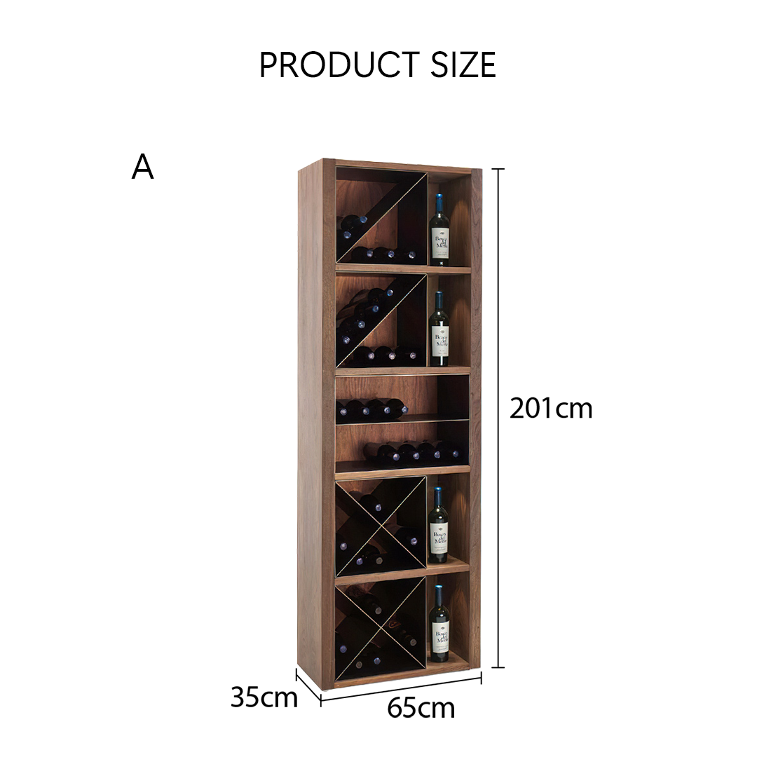 Grace Wine Cabinet, Solid Wood