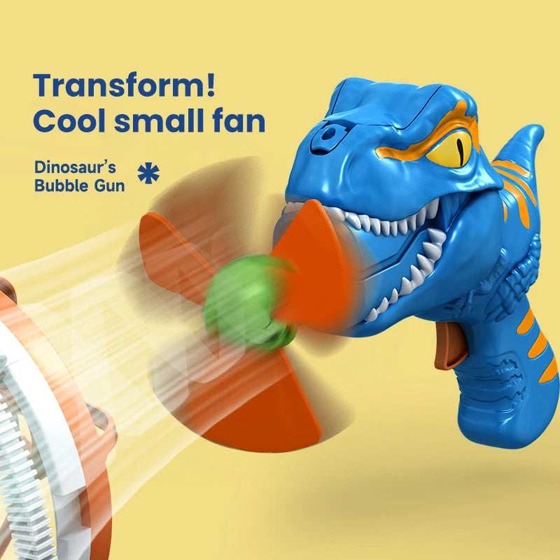 Fan Dinosaur Bubble Machine Bubble Blowing Toy Children's Handheld Bubble Machine New Cartoon Blowing Bubble Gun Toy Gift