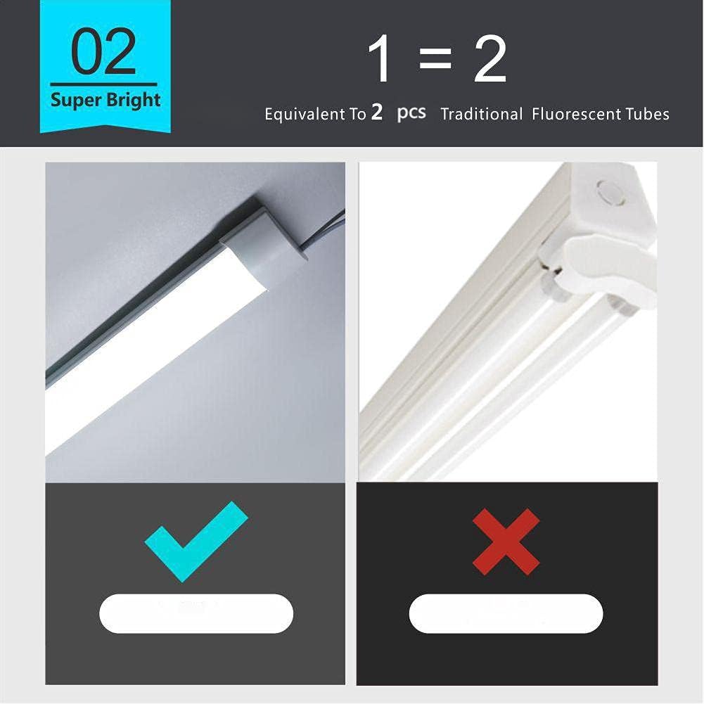 Sundertech 4FT LED Batten Light, 3750lm, 3 Color Temperature Options