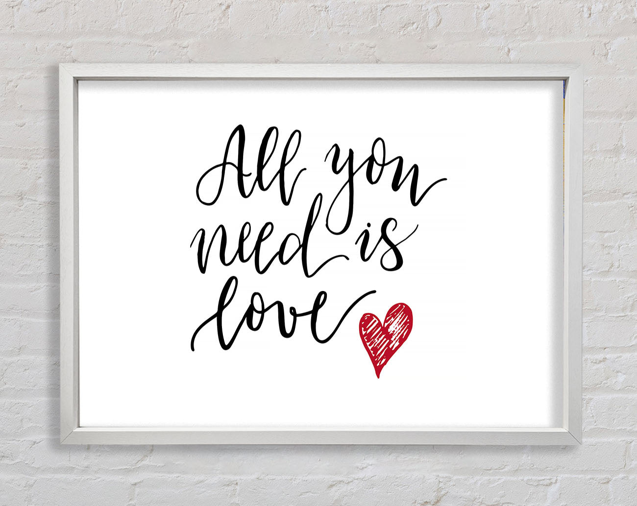 All You Need Is Love 3 Framed Wall Art