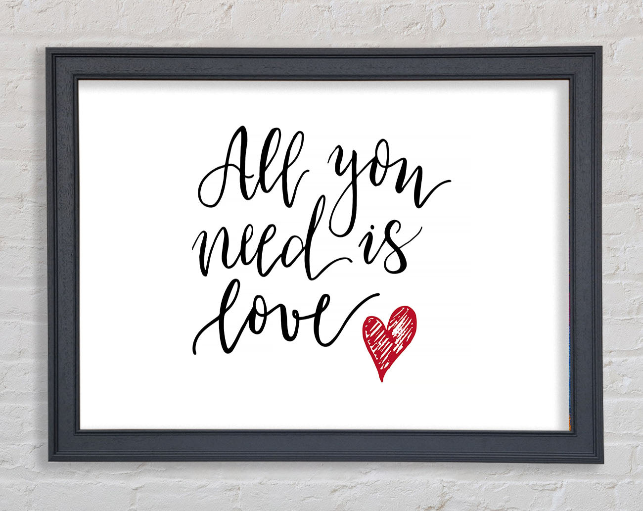 All You Need Is Love 3 Framed Wall Art