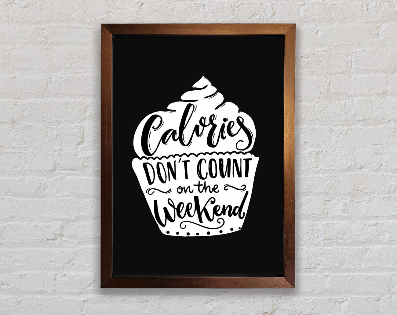 Calories Don't Count On The Weekend Framed Wall Art