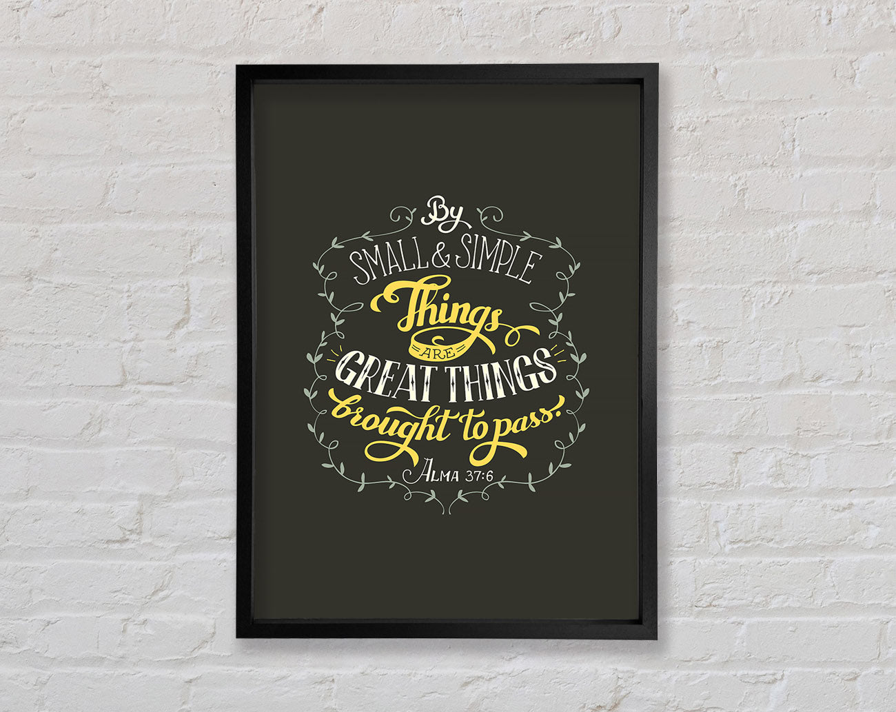 By Small And Simple Things Framed Wall Art