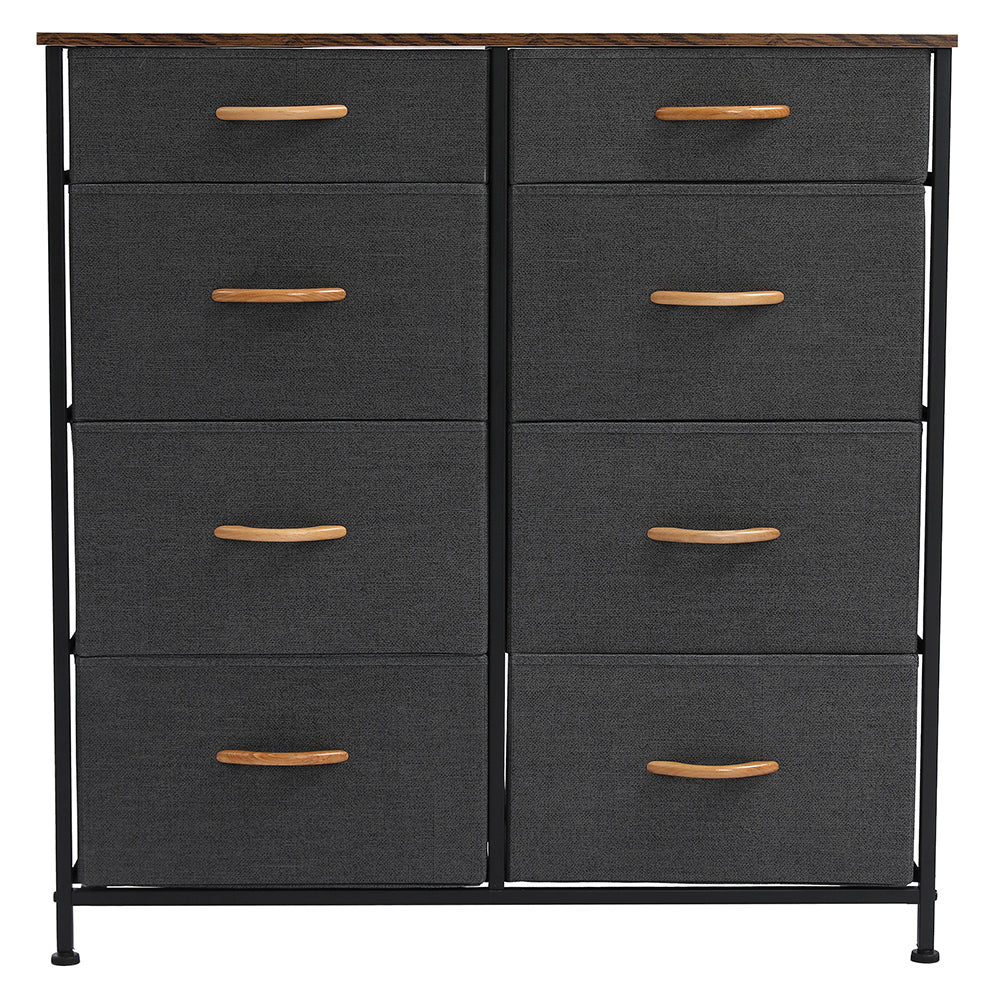 Vertical Furniture Storage Tower - Sturdy Steel Frame, Easy Pull Fabric Bins - Organizer Unit for Bedroom, Hallway, Entryway, Closets - 8 Drawers