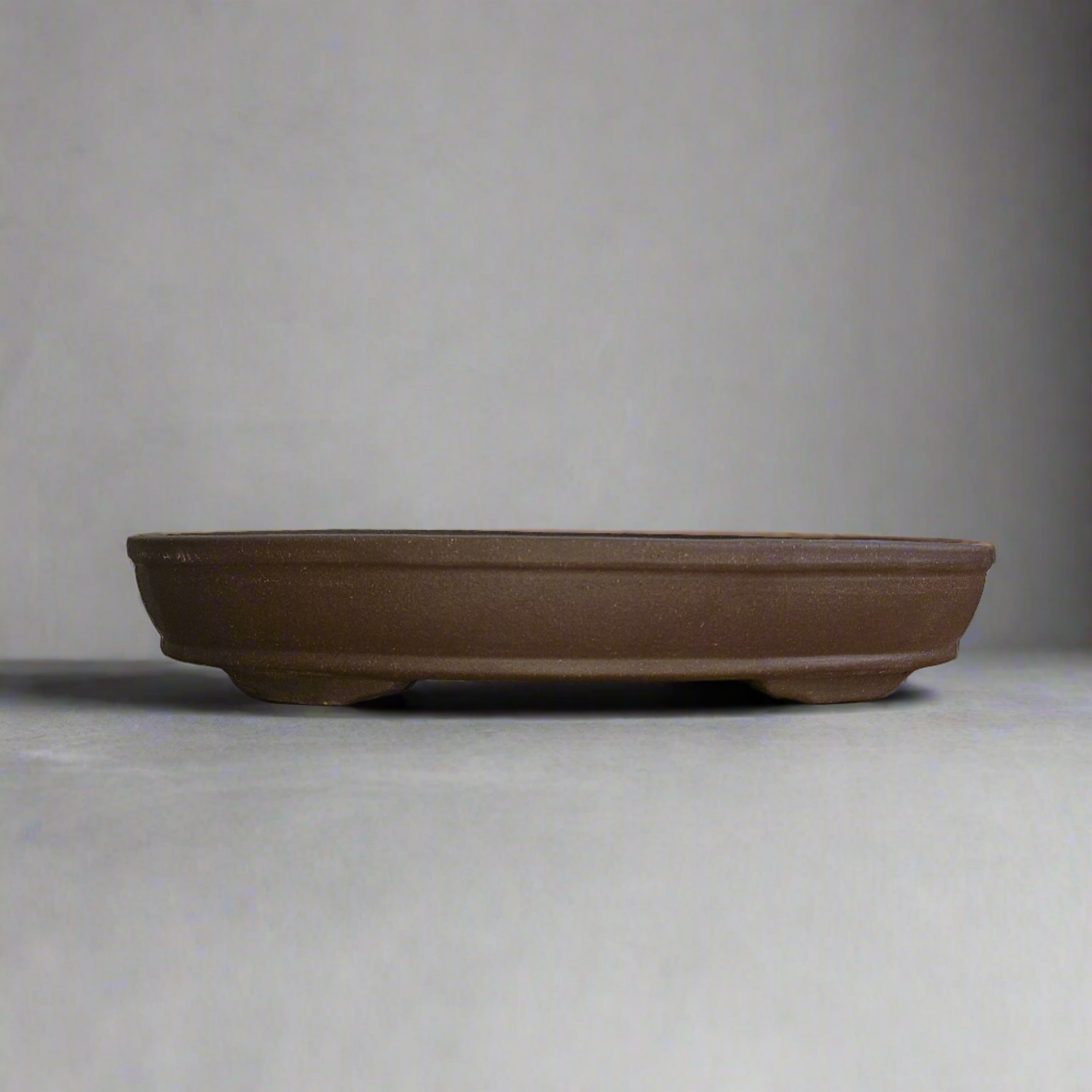 42cm Unglazed Bonsai Pot | Oval | 42cm x 32cm x 8cm | Brown