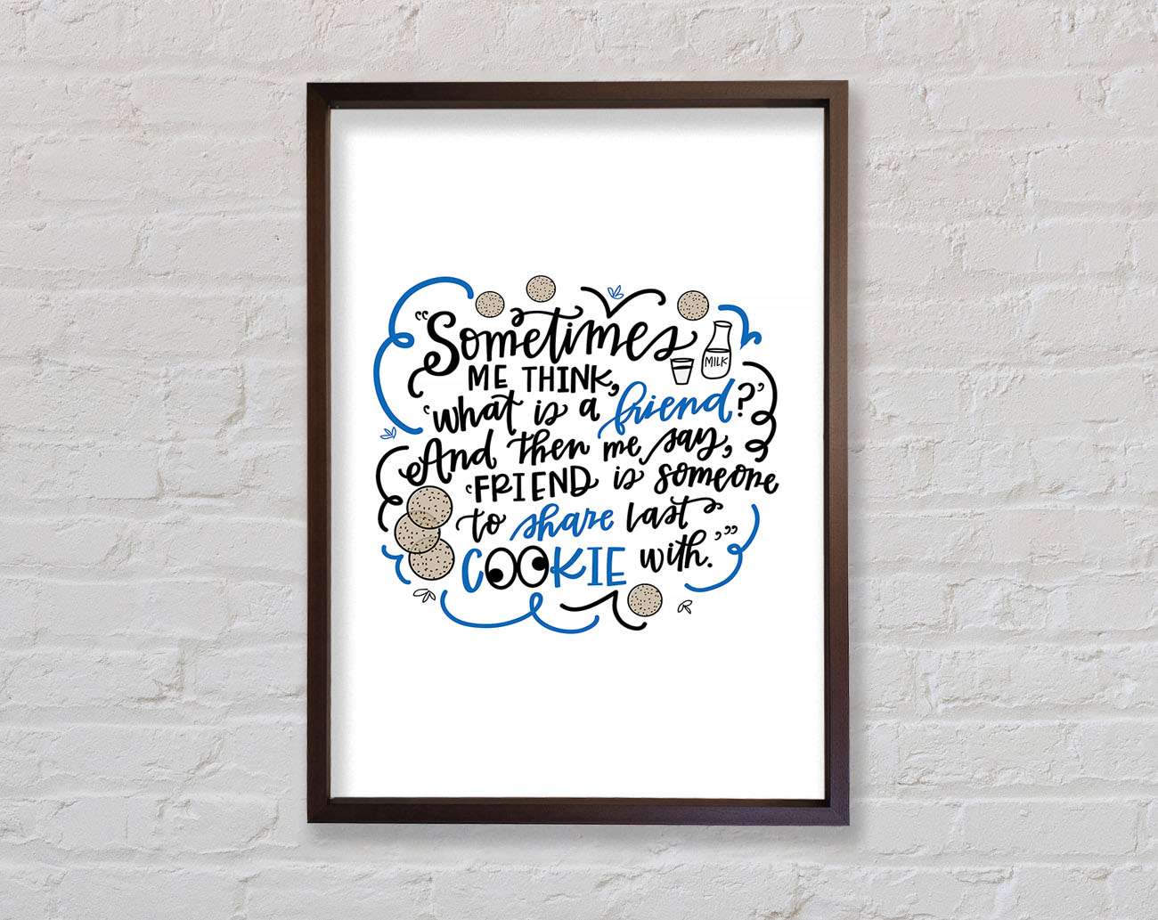 Cookie Friend Framed Wall Art
