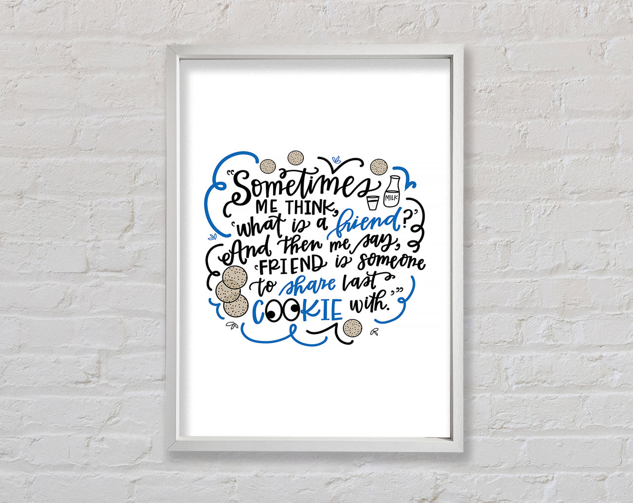 Cookie Friend Framed Wall Art
