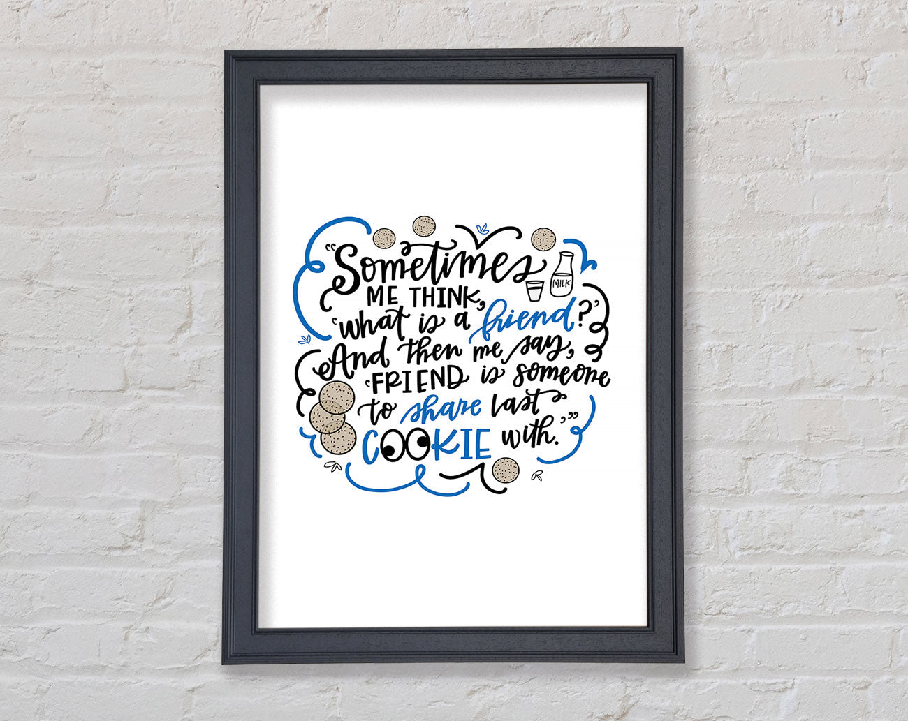 Cookie Friend Framed Wall Art