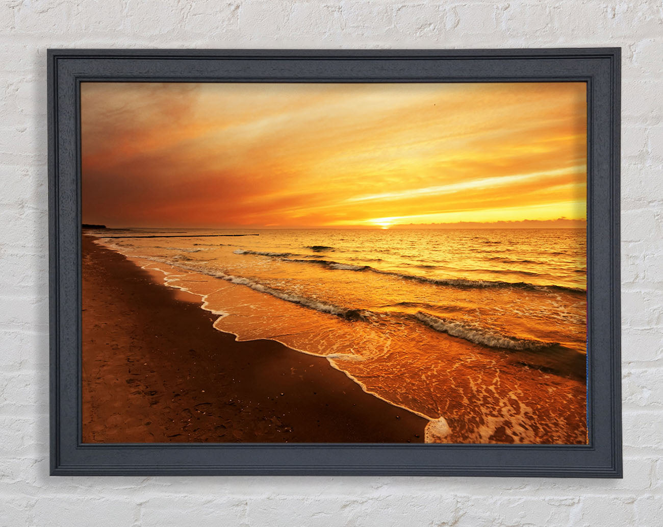 Caramel Ocean Shores Framed Wall Art