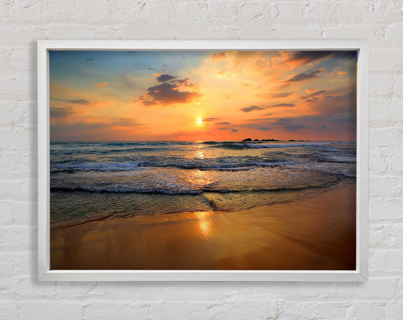 Beach Waves Framed Wall Art