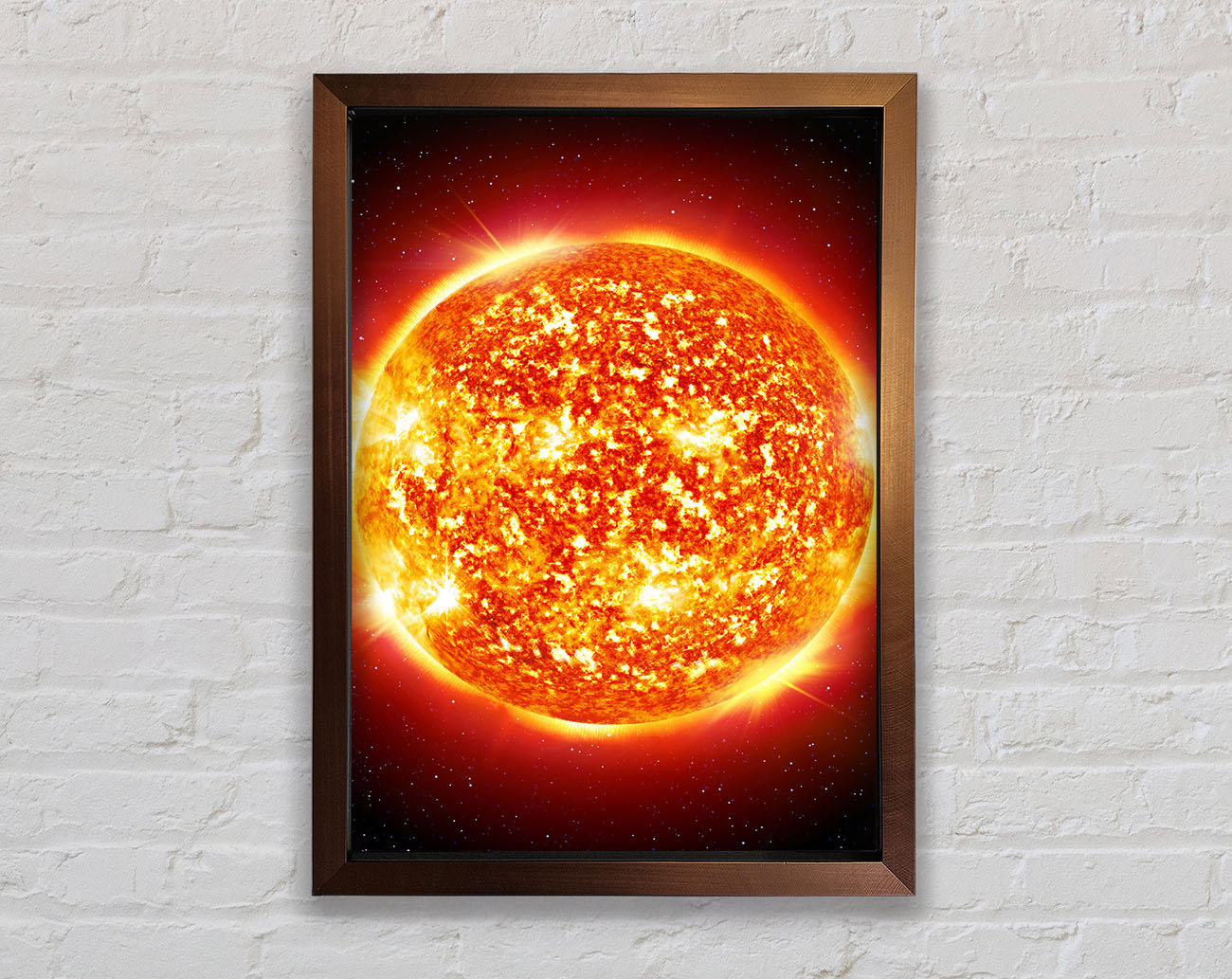 CloseUp Of The Fire Sun Framed Wall Art