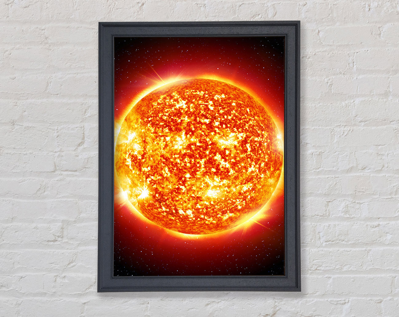 CloseUp Of The Fire Sun Framed Wall Art