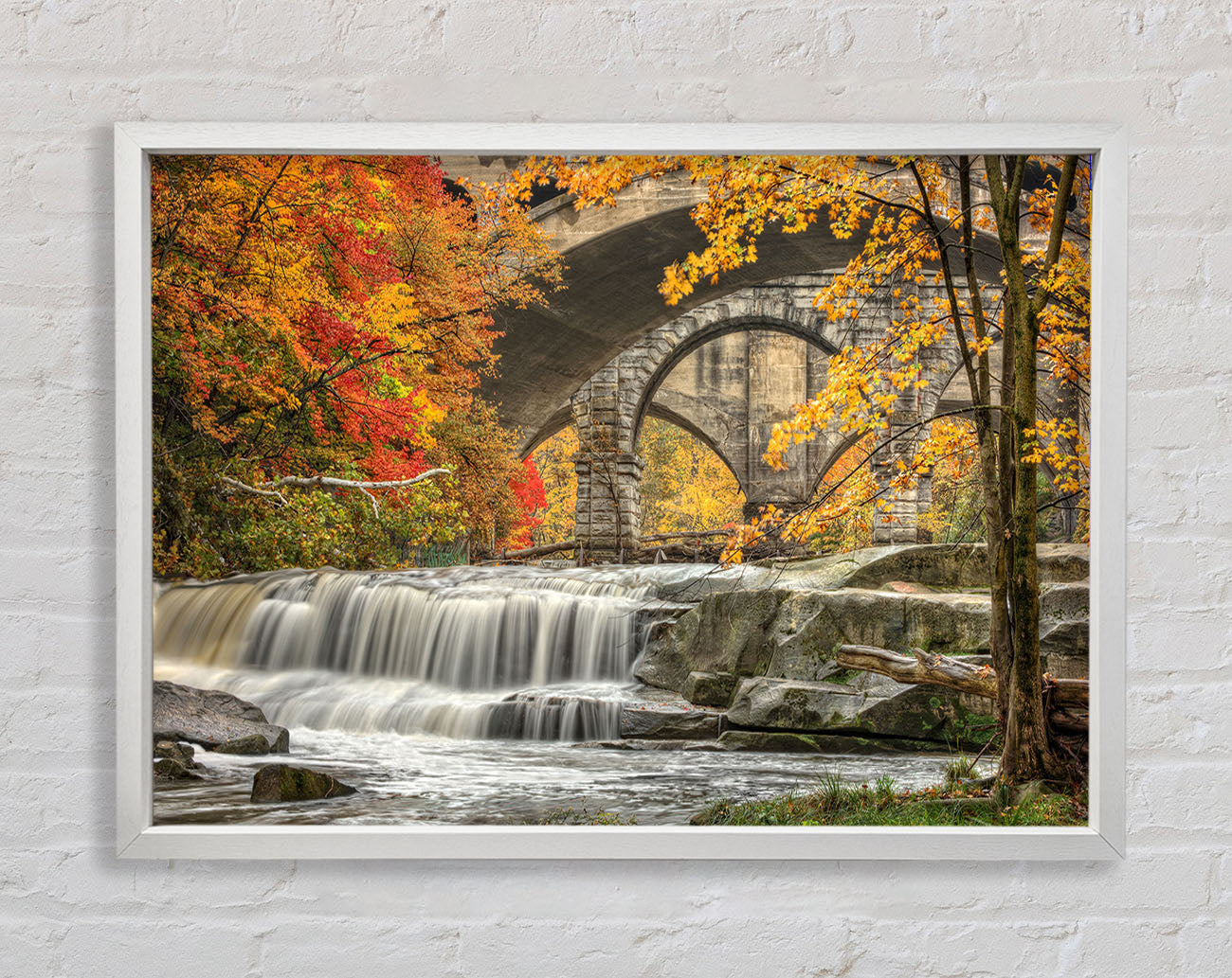 Bridge In The Forest Framed Wall Art