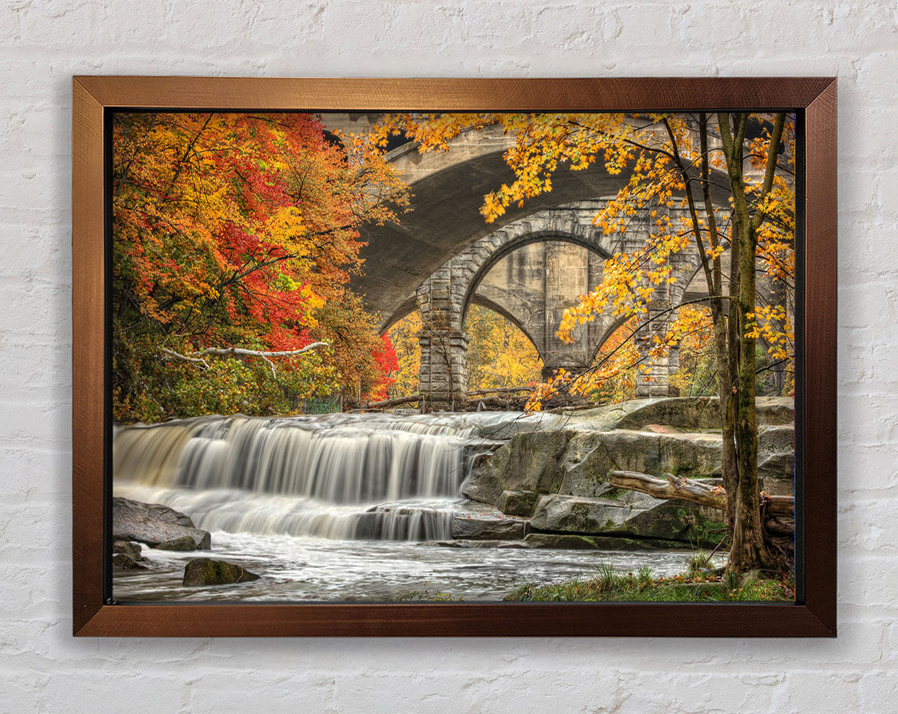 Bridge In The Forest Framed Wall Art