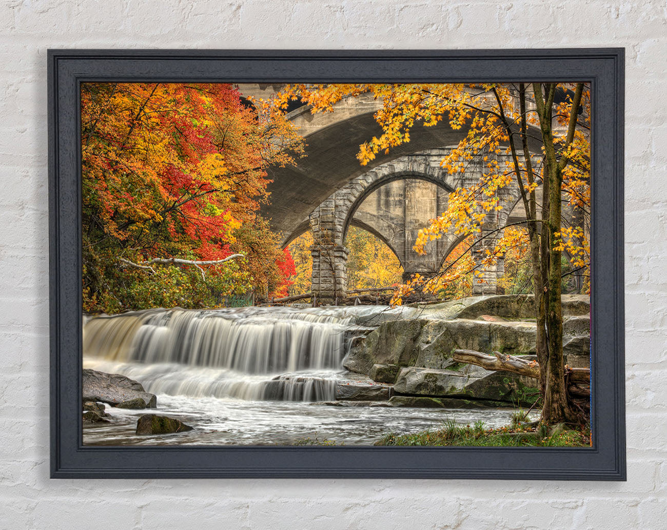 Bridge In The Forest Framed Wall Art