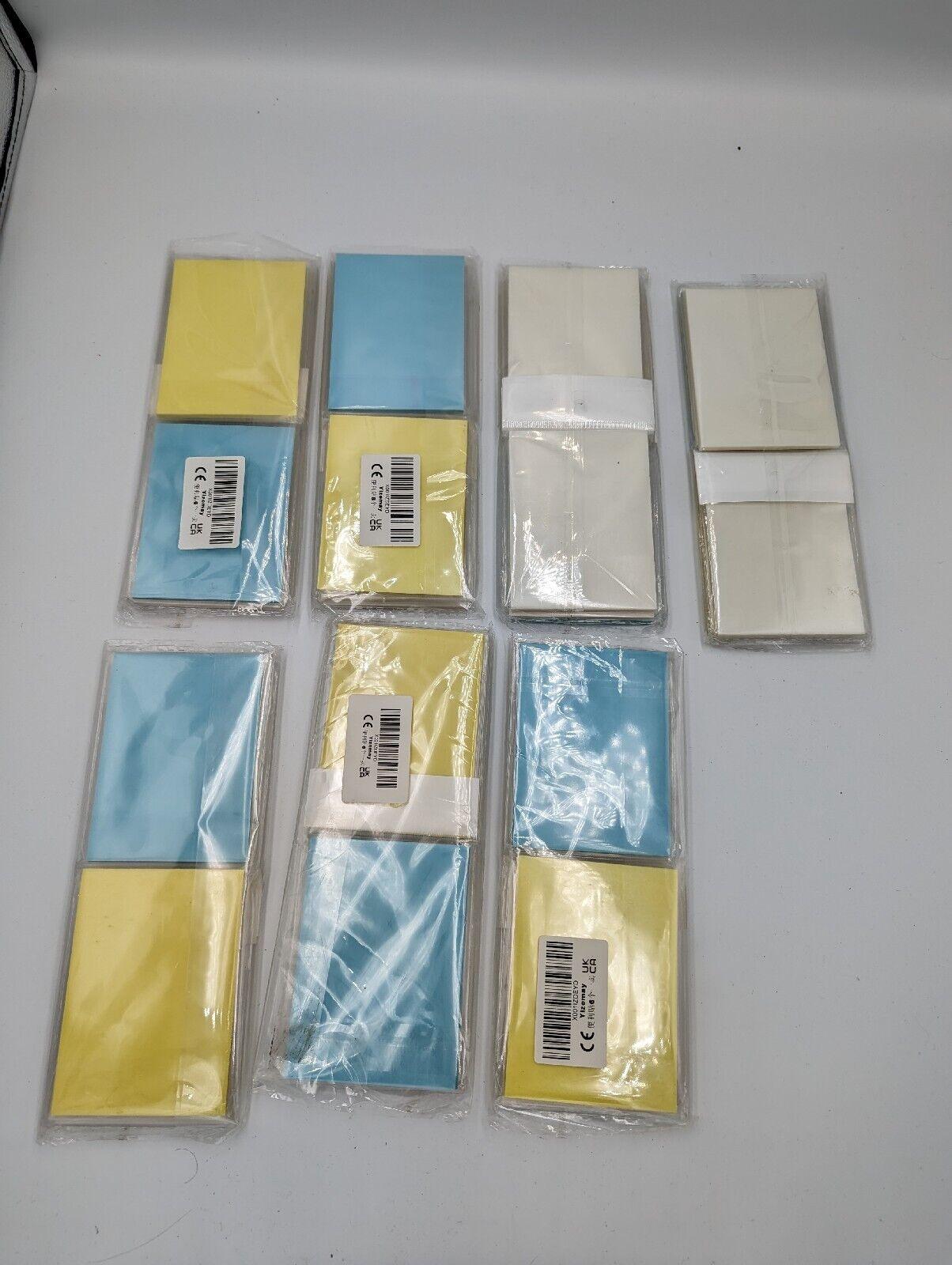 Transparent Sticky Notes 2100 Sheets Blue Yellow Clear 95x70mm Removable