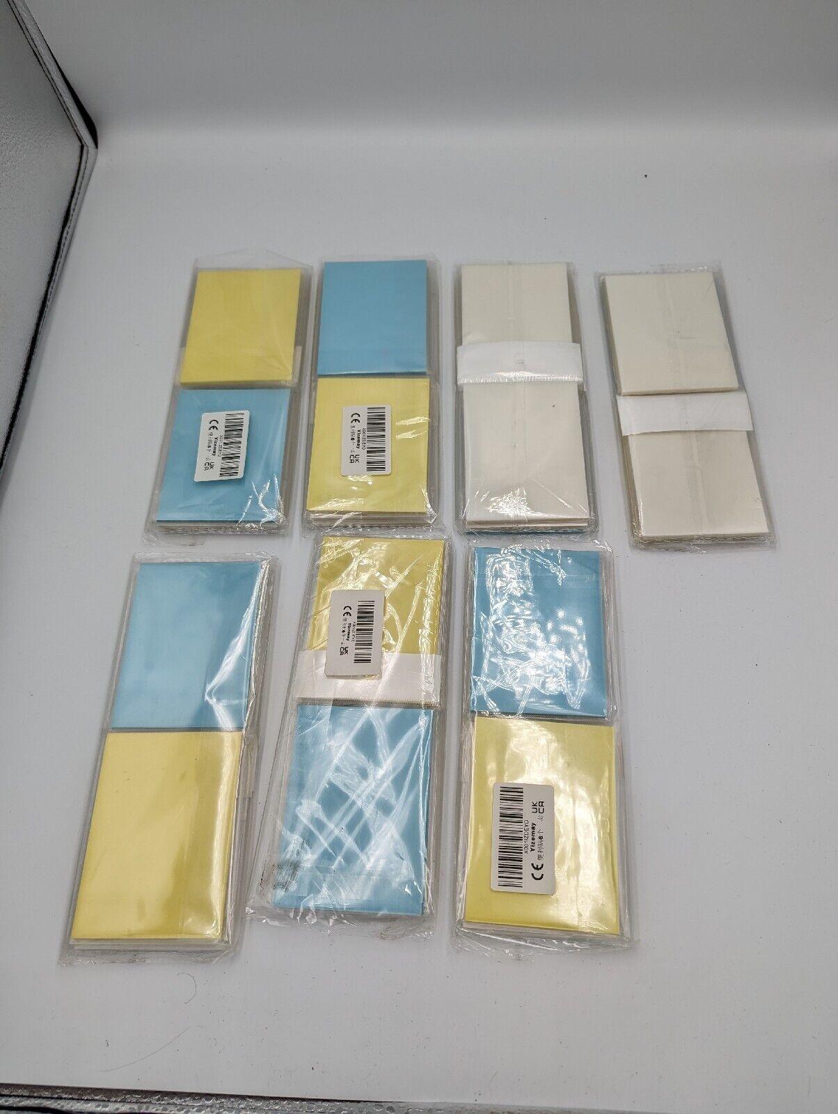 Transparent Sticky Notes 2100 Sheets Blue Yellow Clear 95x70mm Removable