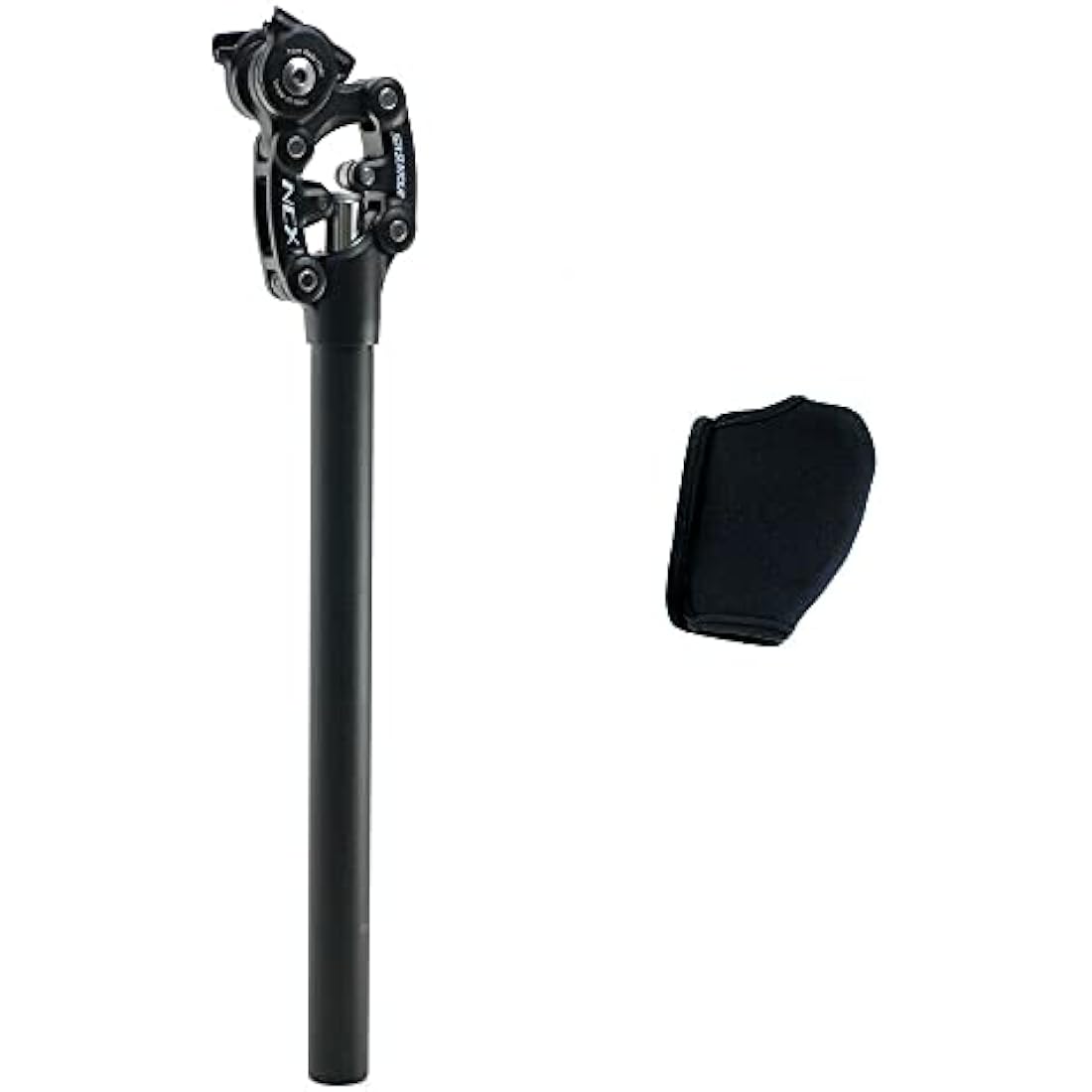 SR SUNTOUR SP12 NCX Suspension Seat Post with Protective Cover 27.2X400mm,Black, VK1918